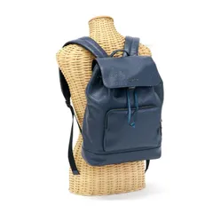 コーチ COACH バックパック レザー C4134 リュック デイパック ビジネスバッグ 巾着型 メンズ レディース ネイビー 中古 mbb17009