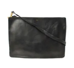 セリーヌ ショルダーバッグ/クラッチバッグ CELINE ラムスキン ラージトリオ ブラック/シルバー 2way