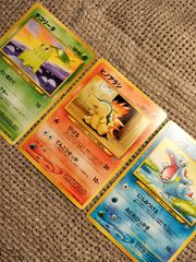 NO023_【美品に近い】チコリータ・ヒノアラシ・ワニノコ_ポケモンカード_旧裏