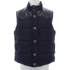 【JPタグ】ChromHearts/クロムハーツ ダウンベスト ブラック/XS CHROME HEARTS クロムハーツ STIFF スティッフ レザーダウン