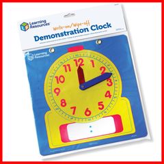 【数量限定】デモ用 書いて消せる学習時計 Clock LER Demonstration Wipe ＆ 0573 Write リソーシーズ ラーニング
