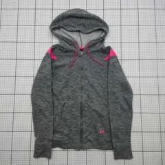 ◇ ⊇ アンダーアーマー シンプル系 長袖 ジップアップパーカー サイズM グレー系 レディース E  【1509100017547】