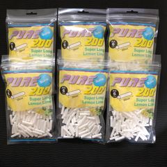 手巻きタバコフィルター　ピュア　スーパーロングレモンライムフィルター　6パック