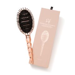 新品 Francfranc フランフラン シヴ ベントオーバルヘアブラシ シャイニー ピンクゴールド