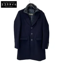 HERNO TECH ダブルチェスターコート コンビダウン ハイネック グレー アウトレット】HERNO ヘルノ ライナー付き コート/カシミヤ