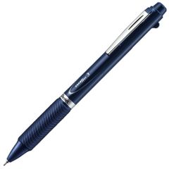 【送料無料】ぺんてる 多色ボールペン エナージェル3色 ダークブルー軸 XBLC35C