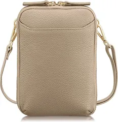 アンコール(Annekor) スマホポーチ 斜めがけ 縦型 スマホポシェット バッグ レディース( ベージュ)