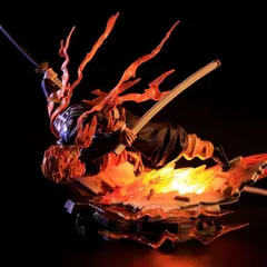 鬼滅の刃フィギュアGK雷火神我妻善逸雷の呼吸チルの型発光可能彫像フィギュア置物です