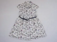 組曲 kumikyoku アウトレット 子供服 女の子 M 110cm 120cm 半袖 ワンピース 白 ベルト付き 春 夏 ★4 ガールズ 女児 キッズ 【中古】 ユーズド リサイクル こども