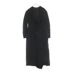 Yohji Yamamoto (ヨウジヤマモト) 21AW カットオフロープデザイン ウールギャバジン ロングコート ブラック FR-C02-101のサムネイル