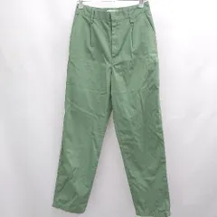 ◇ Θ グリーンレーベル リラクシング シンプル系 ストレートパンツ サイズ34 グリーン系 レディース E  【1507250001171】