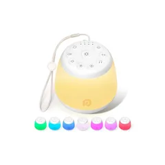 Dreamegg 授乳ライト ホワイトノイズマシン 24種癒し音 オルゴール バッテリー内蔵 寝かしつけ 赤ちゃん RGBライト 調光調色 タイマー付き USB充電式 快眠グッズ 胎内音 安眠 ネンネトレーニング 夜泣き対策 出産祝い プレゼント D16M 0