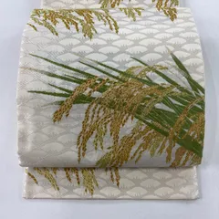 山口美術品織物。紫色 金色いなほ刺繍 袋帯 2025年最新】山口美術織物 袋帯 稲穂の人気アイテム - メルカリ