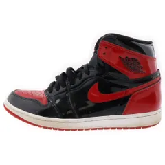 NIKE (ナイキ) AIR JORDAN 1 HIGH OG PATENT BRED エアジョーダン1 パテント ブレッド ハイカットスニーカー ブラック/レッド US11.5/29.5cm 555088-063