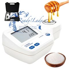 Digital Refractometer for Brix Measurement in Food, Digital Sugar Meter with ATC & Temperature Sensor, IP65 Waterproof Food-Grade Tester for Honey/Juice/Jam, 0.1% Accuracy (±0.2%)