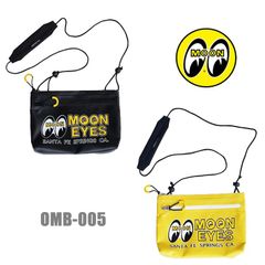 セール！お買い得！　MOONEYES　ムーンアイズ　防水 サコッシュ　OMB-005　梅雨　雨の日　レインウェア　2カラー　ブラック　イエロー　黒　黄色　防水バッグ
