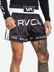 RVCA ルーカ パンツ ショートパンツ メンズ レディース ジム トレーニング ボクシング 総合 キックボクシング ムエタイ ハーフパンツ ムエタイトランクス スポーツウェア キックパンツ RVCA VA ロゴ ルカ 刺繍 BC042-603