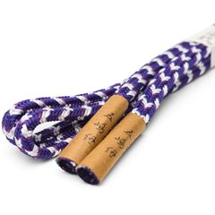 新品　江戸組紐　五嶋紐　帯締め　矢印縞　紫