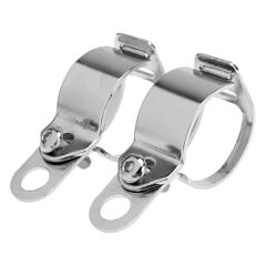FJmark バイクパーツ ウインカーステー 汎用 フロントフォーク フレーム 固定 左右 2個セット 27mm～36mm 取付ボルト付き (シルバー)