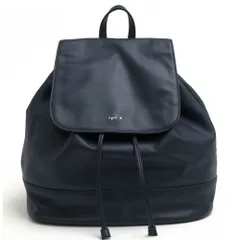 【美品】agnes b.　アニエスベー　リュック　レザー　ナイロン　ネイビー 送料無料】【ラッピング無料】アニエスベー agnes b リュック
