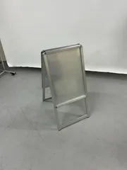 看板 たて看板 スタンド看板A2 両面 シルバー H900mm （A2サイズスタンド看板+ウェイト+ウェイトアーム）3点セット 3set-jc-a2-d