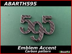 ABARTH595 アバルト595 エンブレムアクセントデカール カーボンタイプ