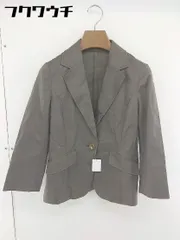 ◇ green label relaxing グリーンレーベル UNITED ARROWS 1B 七分袖 テーラードジャケット サイズ36 ブラウン レディース  【1109090001832】のサムネイル