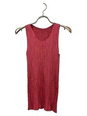 【中古】PLEATS PLEASE ISSEY MIYAKE プリーツプリーズ　トップス　レッド　3サイズ　ノースリーブ　春夏＿S08＿＿セルモアから出品＿s-0338-r08
