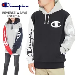 チャンピオン リバースウィーブ パーカー スウェット メンズ レディース CHAMPION RW COLORBLOCK POHOOD 筆記体ロゴ Cロゴ 刺繍 フーディー  ブラック グレー レッド ホワイト 黒 灰 赤　白 長袖 ロングスリーブ 裏起毛 人気