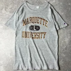 雰囲気系 80s USA製 Champion 88/12 3段 カレッジ プリント 半袖 Tシャツ L / 80年代 アメリカ製 チャンピオン ビンテージ 霜降り グレー 襤褸