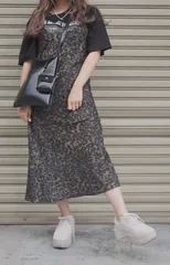 Leopard Flare Long Cami-Onepieceのサムネイル