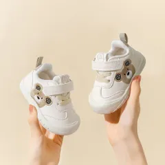 ☆ ベージュ ☆ 19(内寸14cm) ☆ ベビーシューズ おしゃれ ベビーシューズ スニーカー 靴 くつ ズック靴 ファーストシューズ シューズ 女の子 男の子 ベビー 赤ちゃん 子供 子ども かわいい つま先保護 面ファスナー 滑りにくい