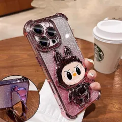 スマホケース かわいい　ミラー付 スタンド機能　透明 可愛い 落下保護　耐衝撃 iPhone13 iPhone14 iPhone17 ラ**柄 かわいい