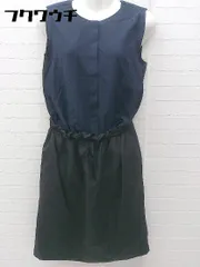◇ DES PRES デ プレ 切替 ノースリーブ  膝丈 ワンピース サイズ1 ブラック ネイビー レディース  【中古】 【1002798896086】
