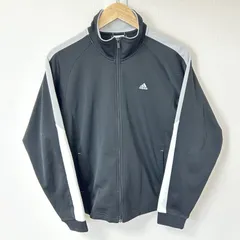 大きいサイズ◎(^w^)b adidas アディダス トラックジャケット ジャージ ロゴ刺繍 ポリエステル100% シンプル モノトーン 羽織り スポーツMIX 運動 トレーニング ブラック 黒 レディース サイズOT