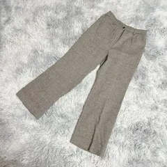☆【良品】BISTY  ビスティ  カジュアルパンツ【40】ヴィンテージ  レトロ  レディース  茶系  ブラウン  【送料無料】　カシミヤ 混のサムネイル