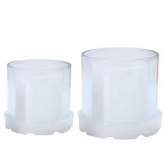 Quikaboo キャンドル ランタン モールド 円柱 シリコンモールド 大小 2個セット シリコン ボタニカルキャンドル レジン プラスチック 道具 キャンドル作り 