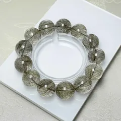 綺麗 EU製 ★シルバールチル★パワーストーン ブレスレット 銀針水晶 天然石B 原石 綺麗 お守り ギフト  19.1-19.8mm ZZ1183