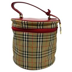 Burberry’s(バーバリーズ) Nova Check Vanity Bag Pouch ノバチェック バニティ バッグ ポーチ ベージュ×レッド