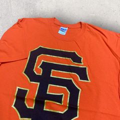 US古着 GILDAN ギルダン MLB 野球 メジャーリーグ サンフランシスコ ジャイアンツ SFG Tシャツ L オレンジ