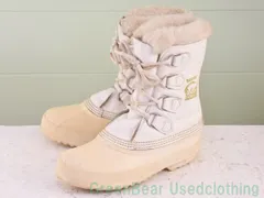 U070 カナダ製 SOREL ビンテージ スノーブーツ ウィンターブーツ 白 レディース 6W 23cm