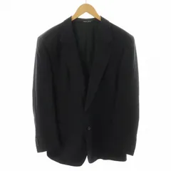 ジャンニヴェルサーチ ヴェルサーチェ GIANNI VERSACE テーラードジャケット シングル ウール シルク混 絹 48 黒 ブラック /AN43のサムネイル