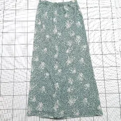 ◇ ⊂ Ungrid アングリッド 模様入り ロング丈 タイト スカート サイズF グリーン系 レディース E  【1508250002779】