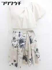◇ FRAY I.D バックジップ ノースリーブ 総柄 ワンピース ジャケット アンサンブル サイズ1 アイボリー マルチ レディース  【中古】 【1110110004443】のサムネイル