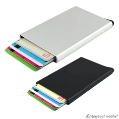 カードケース クレジットカードケース スキミング防止 磁気防止 スライド式 スリム 薄型 アルミニウム ブラック