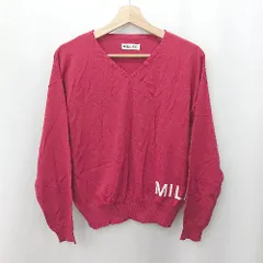 ◇ ⊂Φ MILKFED. ミルクフェド ハイゲージ 長袖 セーター サイズONE レッド系 レディース E  【1506190012100】