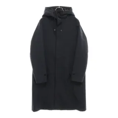 BURBERRY (バーバリー) サイドラインロゴ ライナー付き フーデッドロングコート ネイビー 8033634のサムネイル