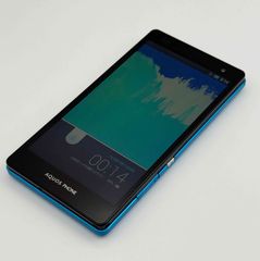 au AQUOS PHONE SERIE SHL21 アクオスフォン スマホ  ブルー 青 ④