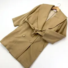 Calvin Klein ☆ エレガント♪ 高級◎ 最高の肌触り◎ カシミヤ ウール コート ロングコート ベージュ 7号 リッチ カルバンクライン■S1279のサムネイル