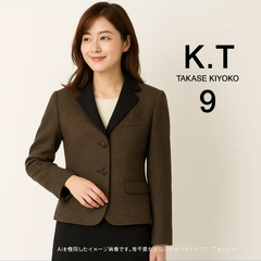 AB0291 K.T KIYOKO TAKASE ジャケット 9号 美シルエット